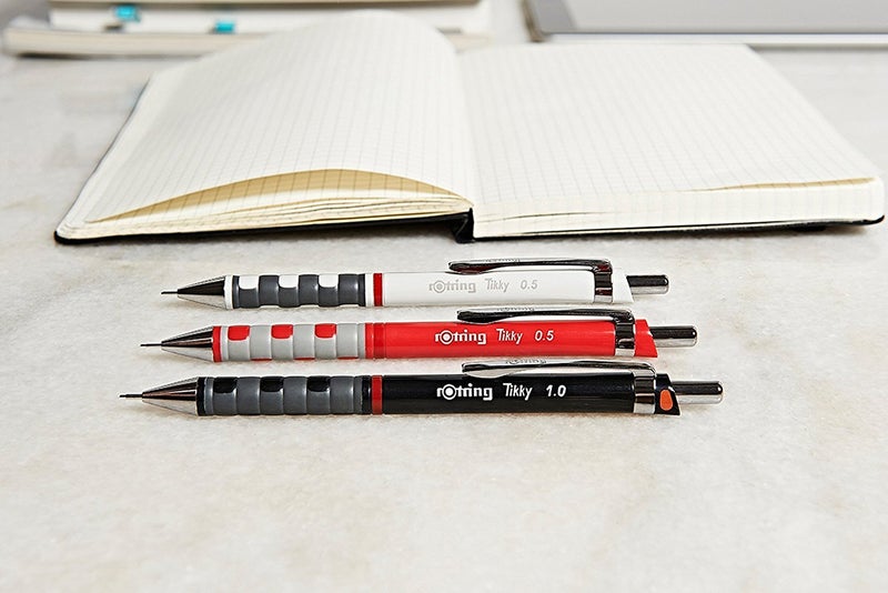 Rotring أقلام رصاص ميكانيكية روتراينغ تيكي، HB 0.5 مم، براميل بورجوندي، 12 قطعة - Image 4